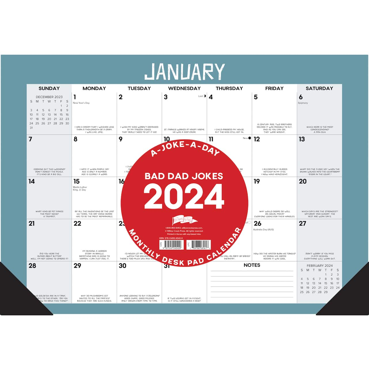 2024 Bad Dad Jokes Desk Calendar